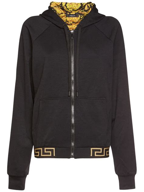 versace clothing for women hoodie|versace zip up hoodie.